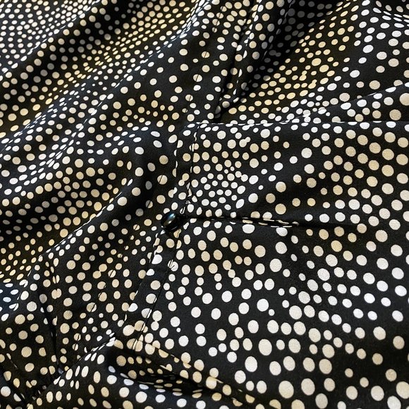 Milano Tiny Black/White Polka Dot Wrap Blouse - Size XL - Picture 7 of 9